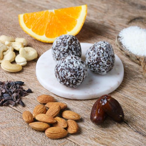 Orangen Kokos Energie Kugel Energie balls